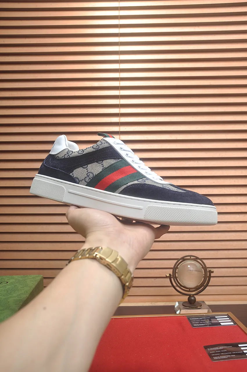 Men's men's shoes💰440💶[GUCCI] official website 1:1 men's sports shoes are now on the market. They are made of original fabric + water-dyed sheepskin lining, plus the official website original 1:1 comfortable outsole. Fashionable and versatile, super comfortable and breathable. Standard shoe size 38/45 (custom-made size 45 is non-refundable)